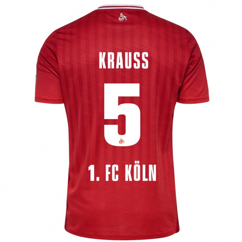 Danxen Pánské Tom Krauß #5 Červená Bílá Daleko Hráčské Dresy 2025/26 Dres