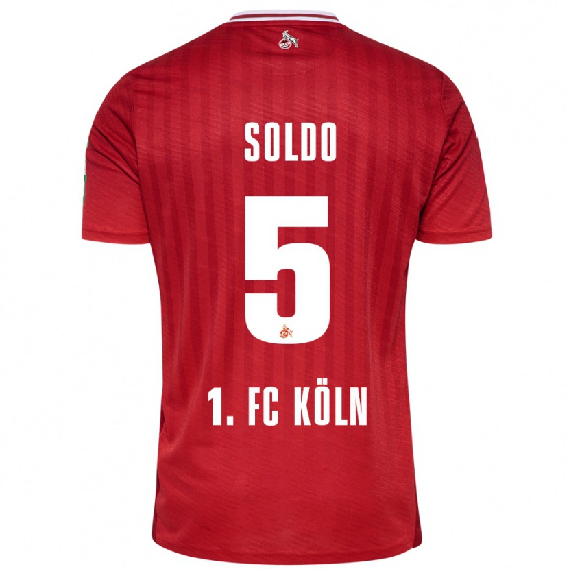 Danxen Pánské Nikola Soldo #5 Červená Bílá Daleko Hráčské Dresy 2025/26 Dres