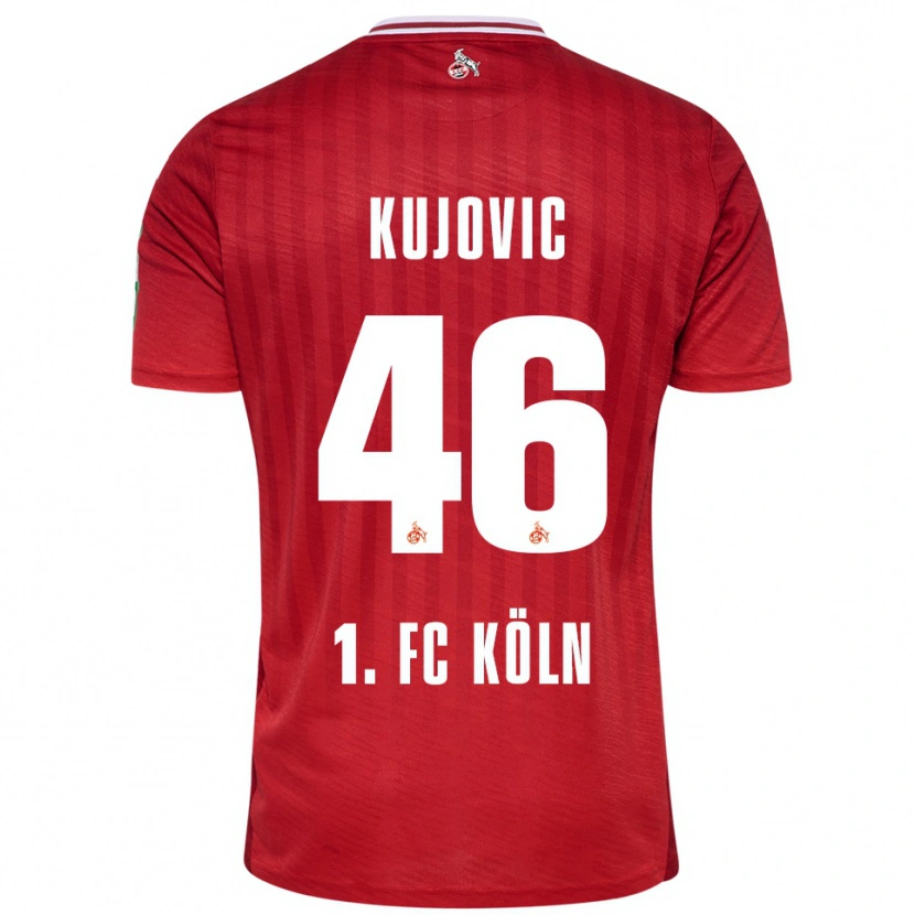 Danxen Pánské Emin Kujovic #46 Červená Bílá Daleko Hráčské Dresy 2025/26 Dres