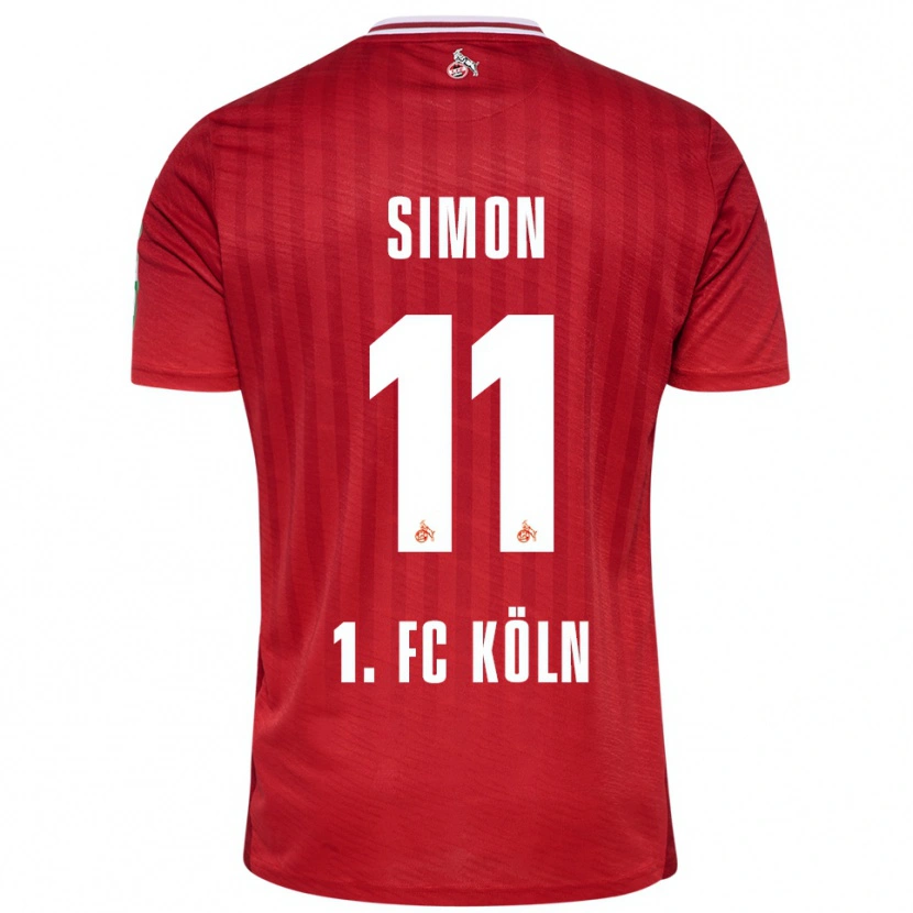 Danxen Pánské Josias Simon #11 Červená Bílá Daleko Hráčské Dresy 2025/26 Dres