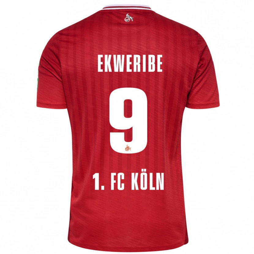 Danxen Pánské Kevin Ekweribe #9 Červená Bílá Daleko Hráčské Dresy 2025/26 Dres