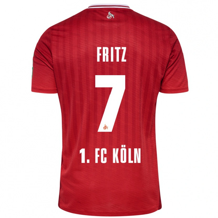 Danxen Pánské Johannes Fritz #7 Červená Bílá Daleko Hráčské Dresy 2025/26 Dres