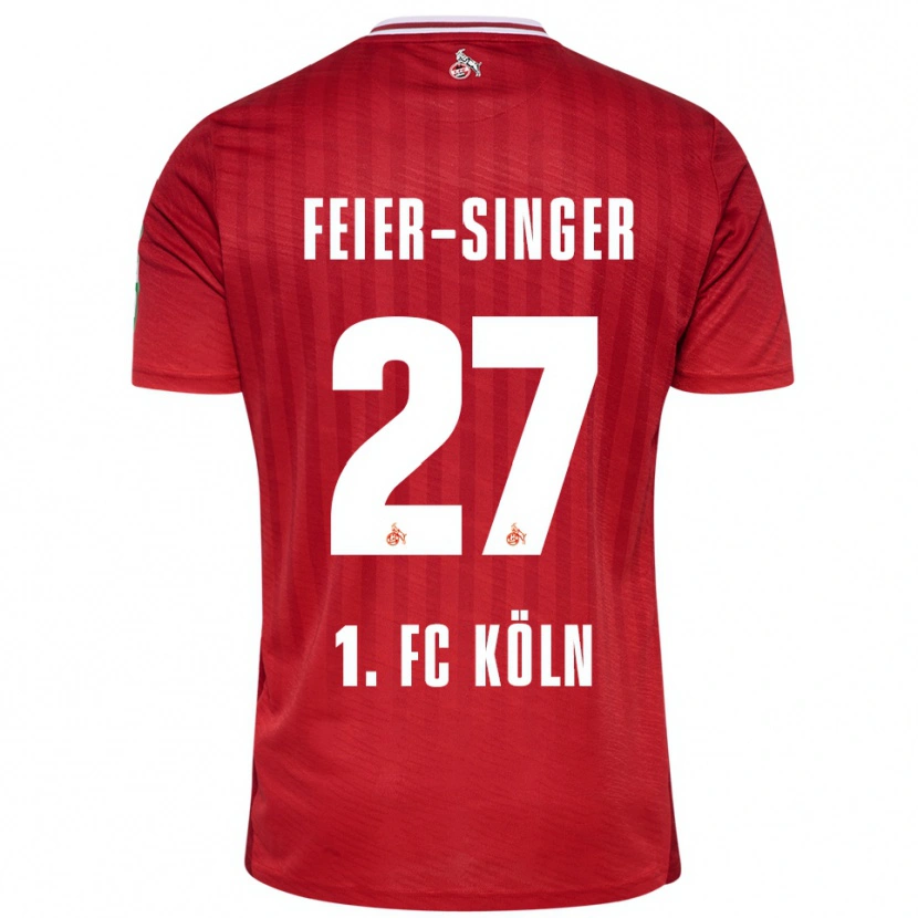 Danxen Pánské Laura Feier-Singer #27 Červená Bílá Daleko Hráčské Dresy 2025/26 Dres