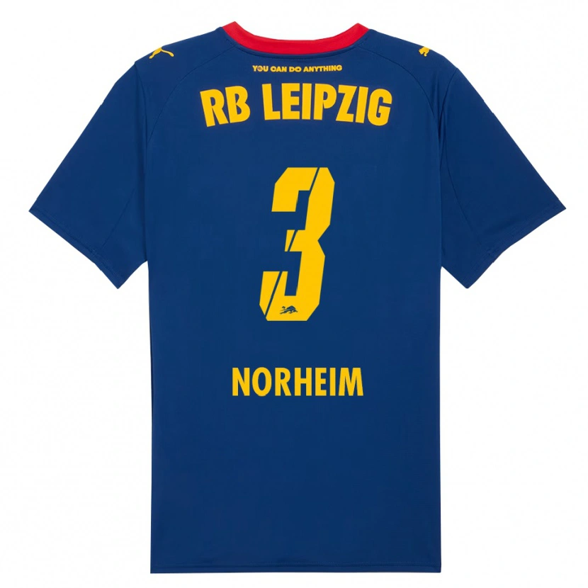 Danxen Pánské Andrea Norheim #3 Námořnická Modř Červená Daleko Hráčské Dresy 2025/26 Dres