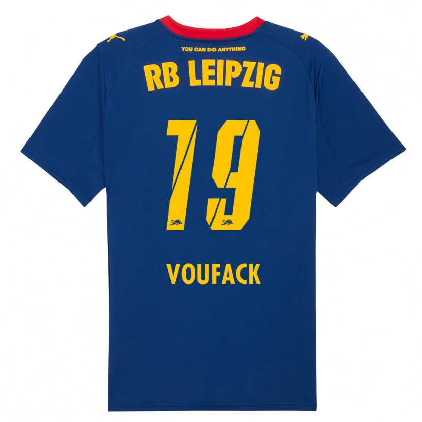 Danxen Pánské Lionel Voufack #19 Námořnická Modř Červená Daleko Hráčské Dresy 2025/26 Dres