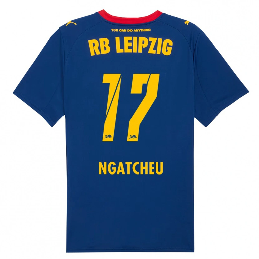 Danxen Pánské Yohan Ngatcheu #17 Námořnická Modř Červená Daleko Hráčské Dresy 2025/26 Dres