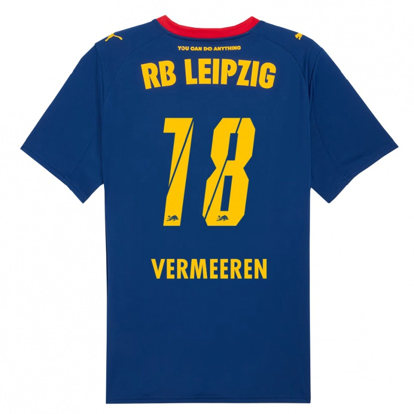 Danxen Pánské Arthur Vermeeren #18 Námořnická Modř Červená Daleko Hráčské Dresy 2025/26 Dres