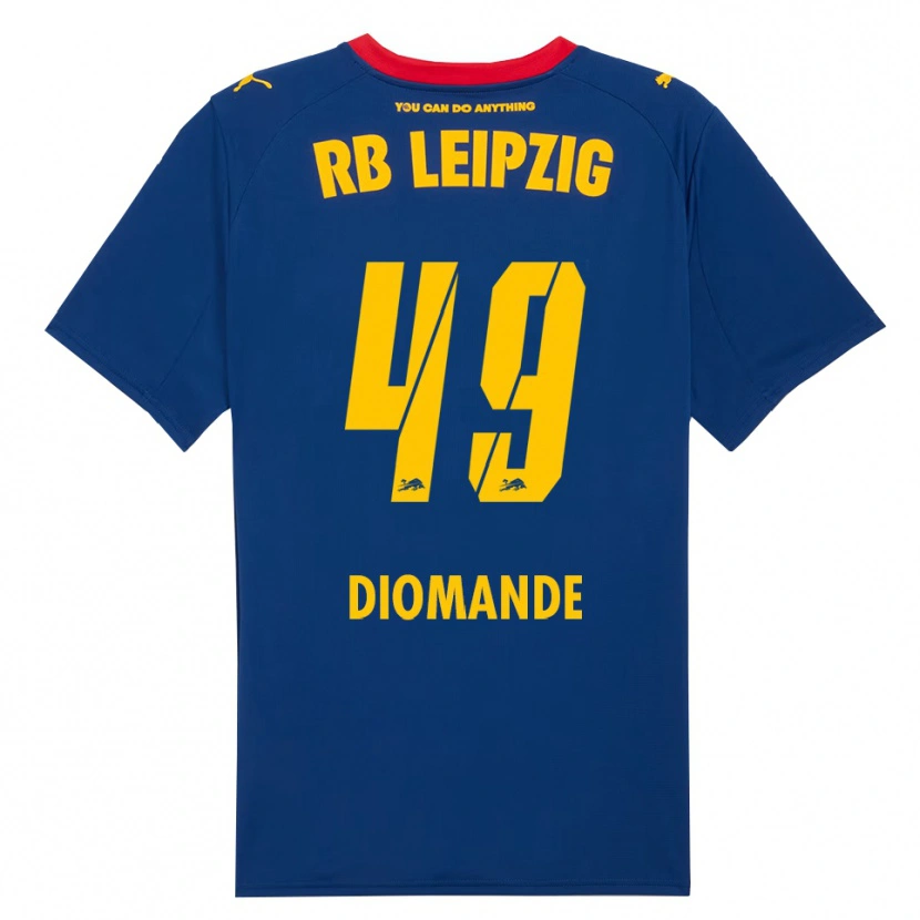 Danxen Pánské Yan Diomande #49 Námořnická Modř Červená Daleko Hráčské Dresy 2025/26 Dres