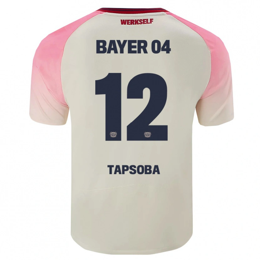 Danxen Pánské Edmond Tapsoba #12 Růžová Špinavě Bílá Daleko Hráčské Dresy 2025/26 Dres