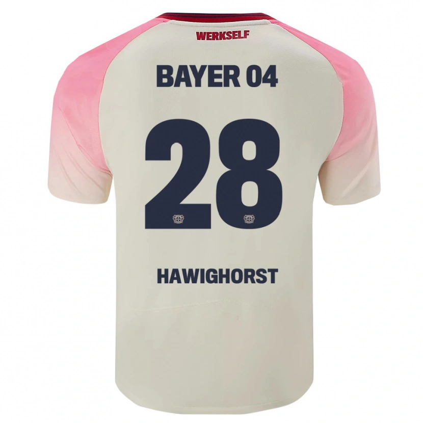 Danxen Pánské Ben Hawighorst #28 Růžová Špinavě Bílá Daleko Hráčské Dresy 2025/26 Dres