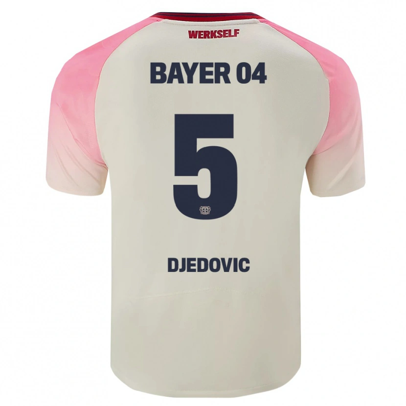 Danxen Pánské Melis Djedovic #5 Růžová Špinavě Bílá Daleko Hráčské Dresy 2025/26 Dres