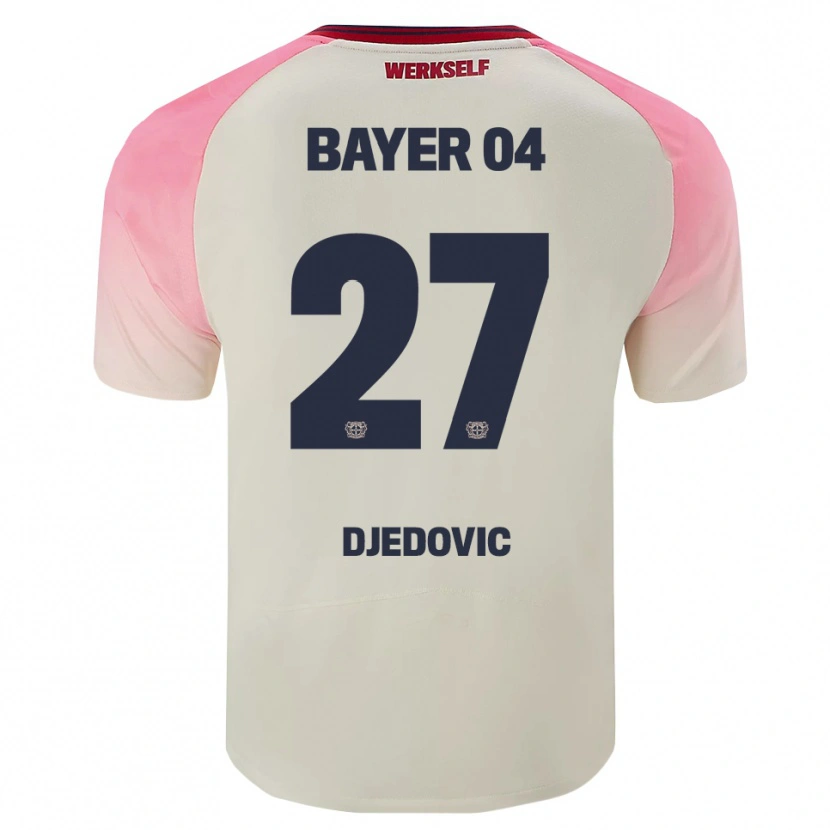 Danxen Pánské Seldin Djedovic #27 Růžová Špinavě Bílá Daleko Hráčské Dresy 2025/26 Dres
