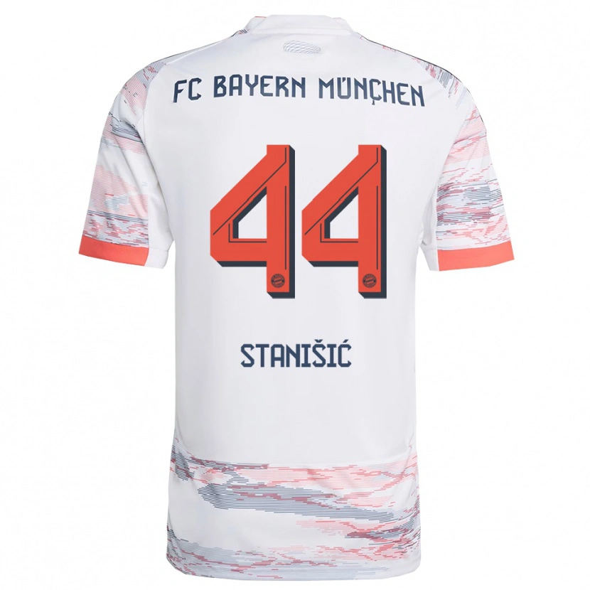 Danxen Pánské Josip Stanisic #44 Bílá Šedá Daleko Hráčské Dresy 2025/26 Dres
