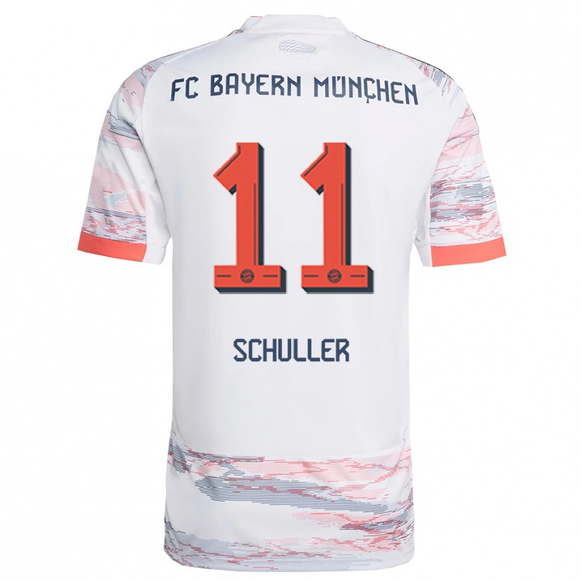 Danxen Pánské Lea Schuller #11 Bílá Šedá Daleko Hráčské Dresy 2025/26 Dres