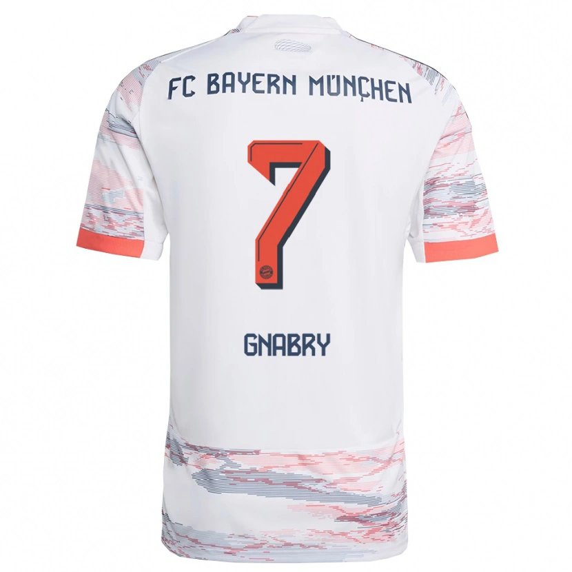 Danxen Pánské Serge Gnabry #7 Bílá Šedá Daleko Hráčské Dresy 2025/26 Dres