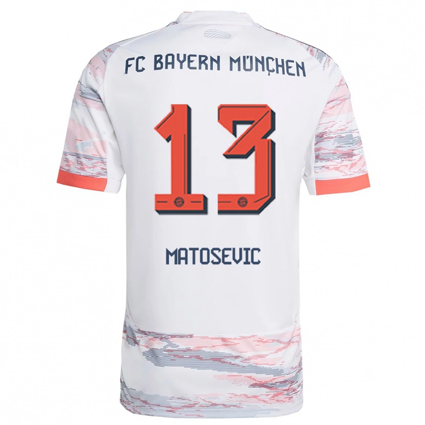 Danxen Pánské Michael Matosevic #13 Bílá Šedá Daleko Hráčské Dresy 2025/26 Dres