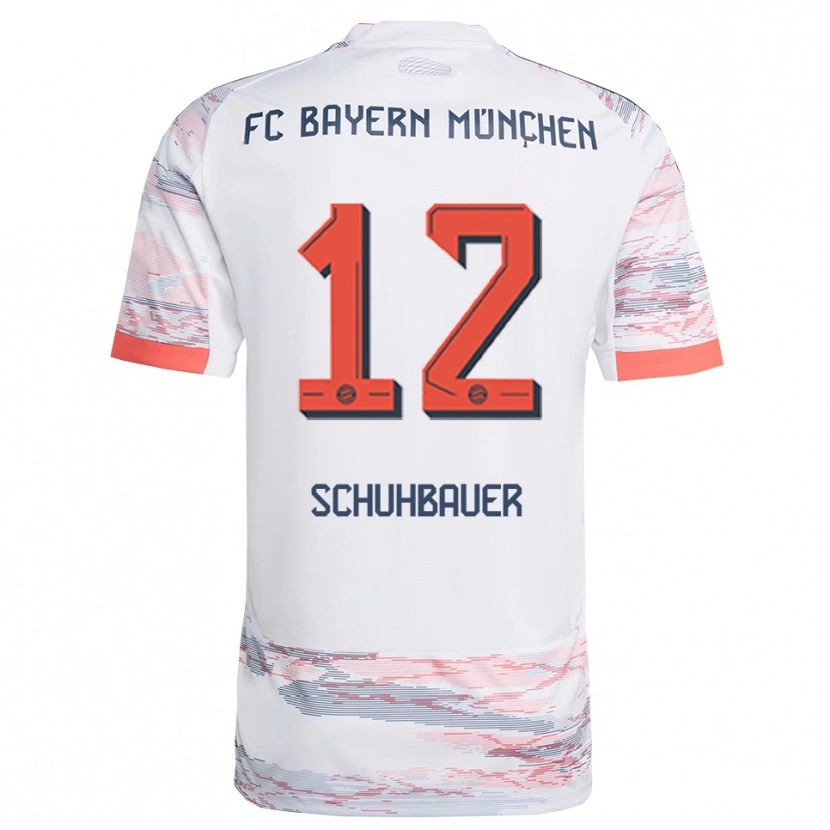 Danxen Pánské Maximilian Schuhbauer #12 Bílá Šedá Daleko Hráčské Dresy 2025/26 Dres