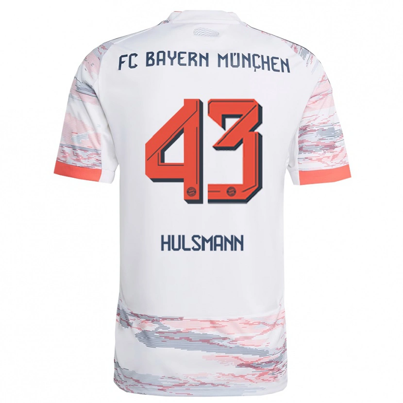 Danxen Pánské Tom Hulsmann #43 Bílá Šedá Daleko Hráčské Dresy 2025/26 Dres
