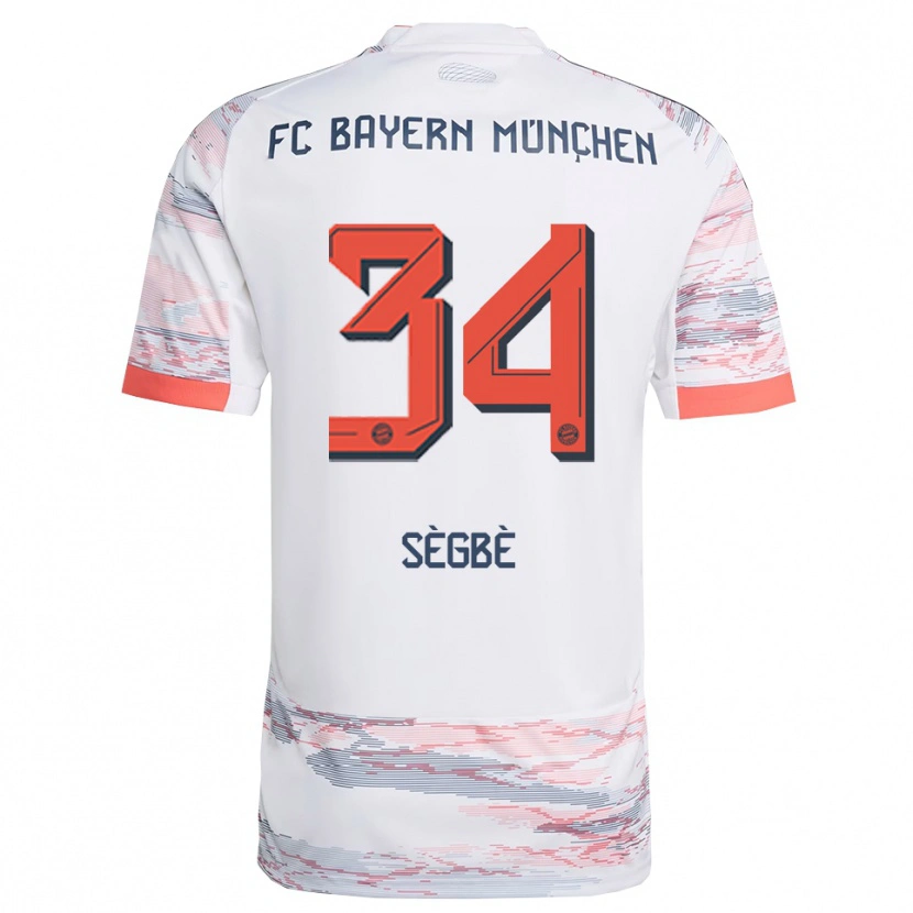 Danxen Pánské Désiré Sègbè #34 Bílá Šedá Daleko Hráčské Dresy 2025/26 Dres