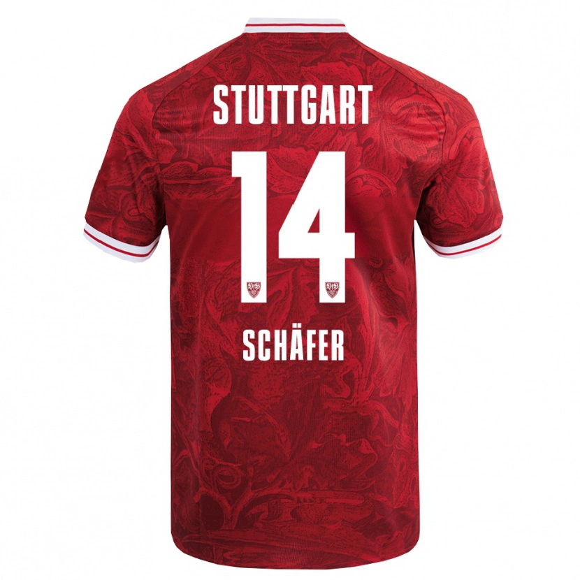 Danxen Pánské Katharina Schäfer #14 Červená Černá Daleko Hráčské Dresy 2025/26 Dres