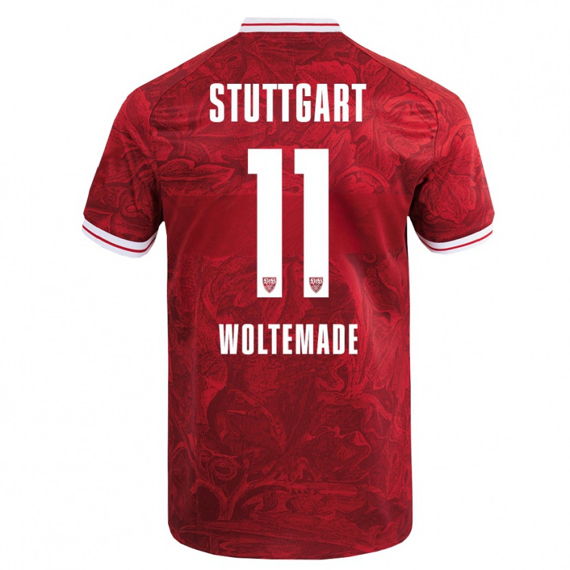 Danxen Pánské Nick Woltemade #11 Červená Černá Daleko Hráčské Dresy 2025/26 Dres