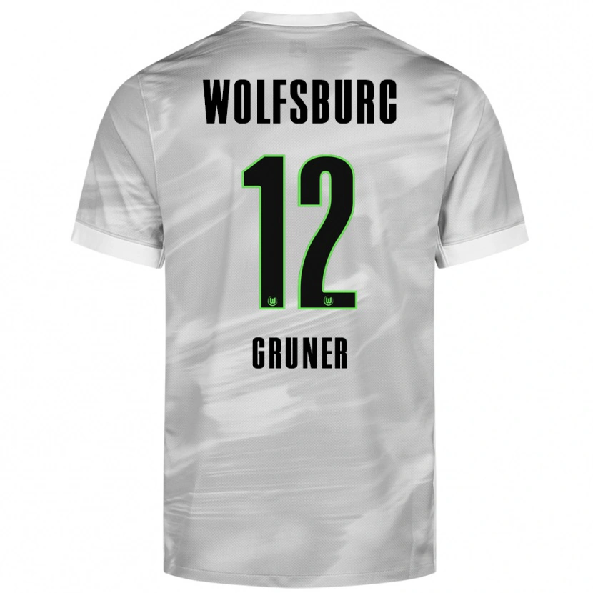 Danxen Pánské Paul Gruner #12 Šedá Bílá Daleko Hráčské Dresy 2025/26 Dres