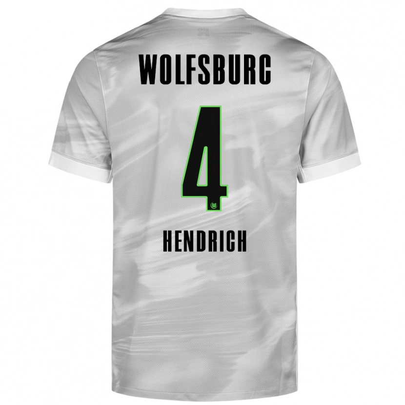 Danxen Pánské Kathrin Hendrich #4 Šedá Bílá Daleko Hráčské Dresy 2025/26 Dres
