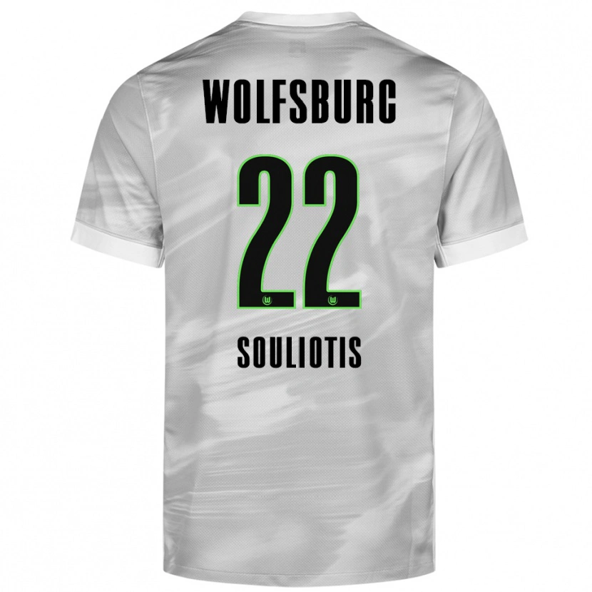 Danxen Pánské Spyridon Souliotis #22 Šedá Bílá Daleko Hráčské Dresy 2025/26 Dres
