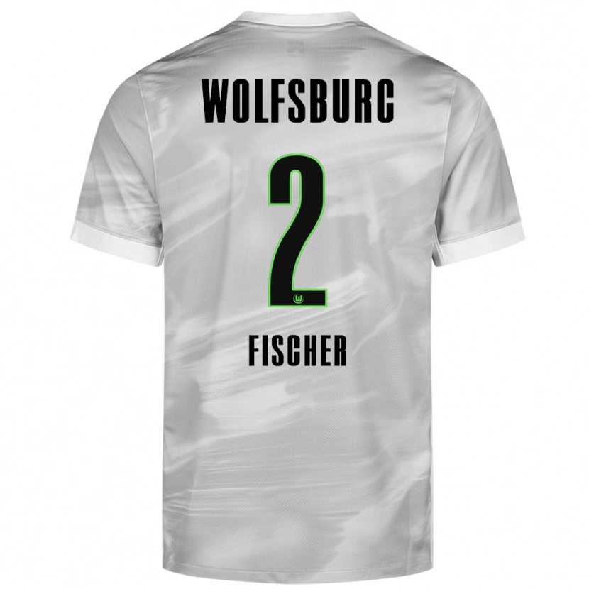 Danxen Pánské Kilian Fischer #2 Šedá Bílá Daleko Hráčské Dresy 2025/26 Dres