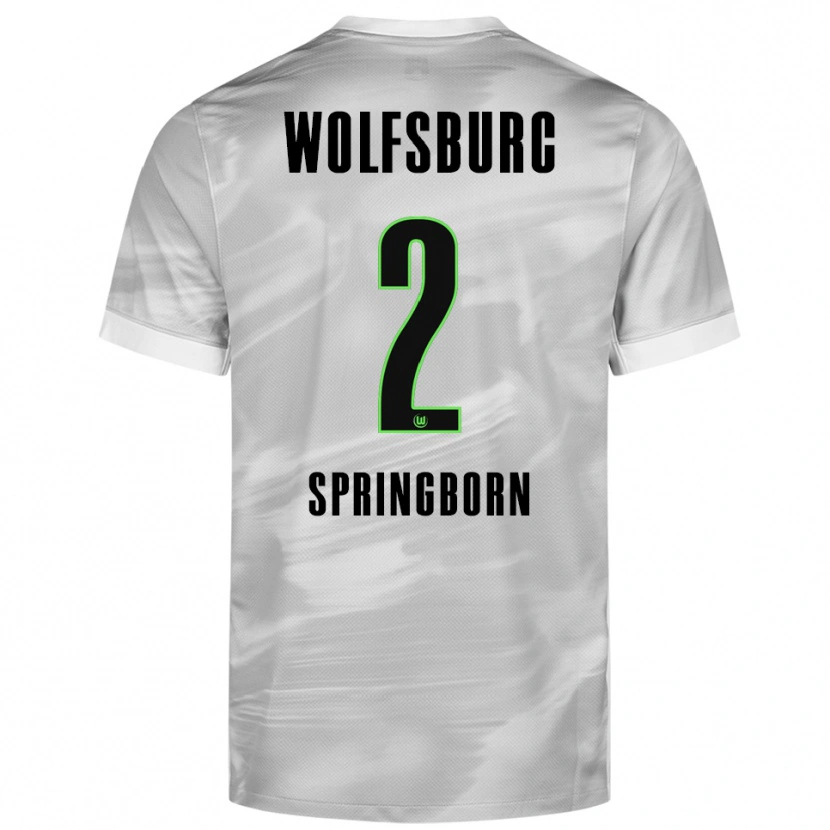 Danxen Pánské Noah Springborn #2 Šedá Bílá Daleko Hráčské Dresy 2025/26 Dres