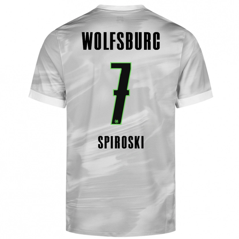 Danxen Pánské Luka Spiroski #7 Šedá Bílá Daleko Hráčské Dresy 2025/26 Dres
