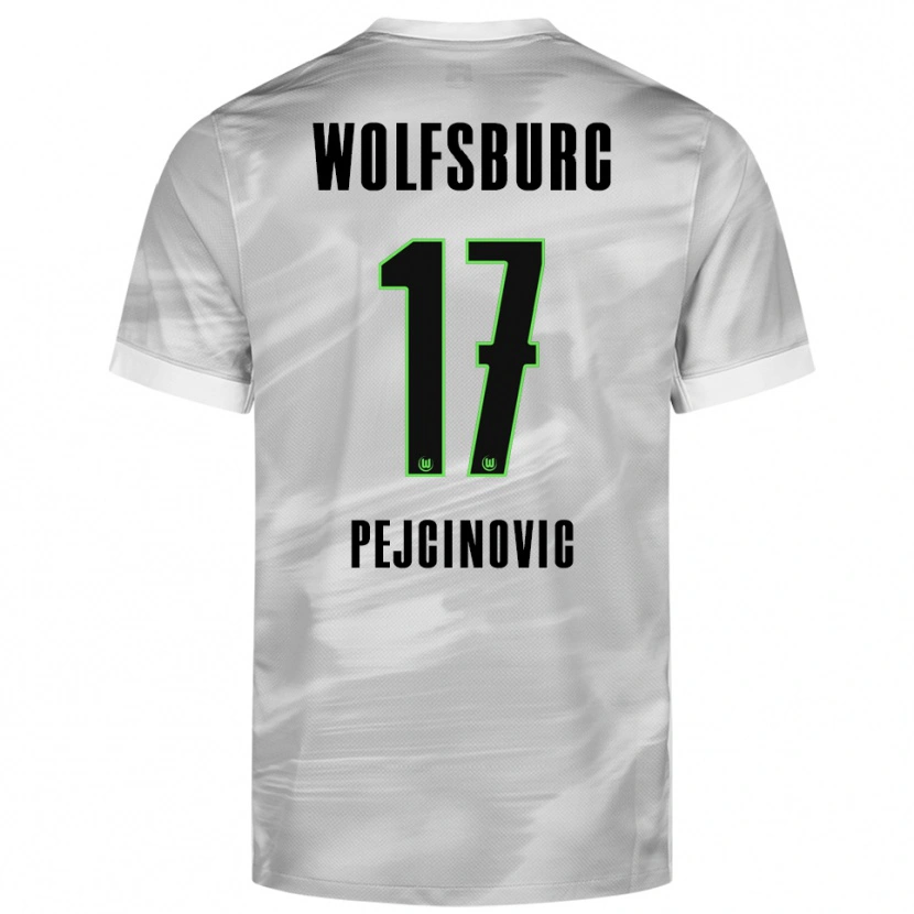 Danxen Pánské Dzenan Pejcinovic #17 Šedá Bílá Daleko Hráčské Dresy 2025/26 Dres