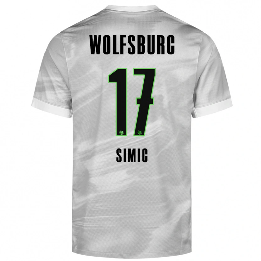 Danxen Pánské Karlo Simic #17 Šedá Bílá Daleko Hráčské Dresy 2025/26 Dres