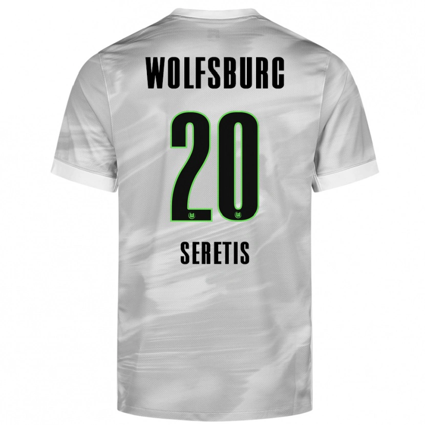 Danxen Pánské Isaiah Seretis #20 Šedá Bílá Daleko Hráčské Dresy 2025/26 Dres
