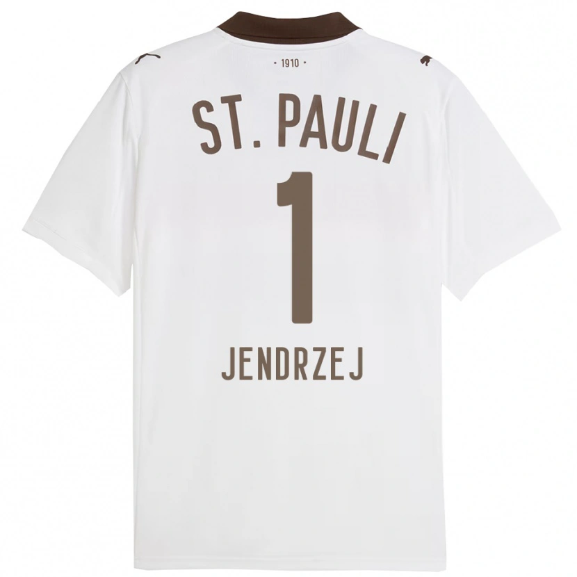 Danxen Pánské Kevin Jendrzej #1 Bílá Červená Daleko Hráčské Dresy 2025/26 Dres