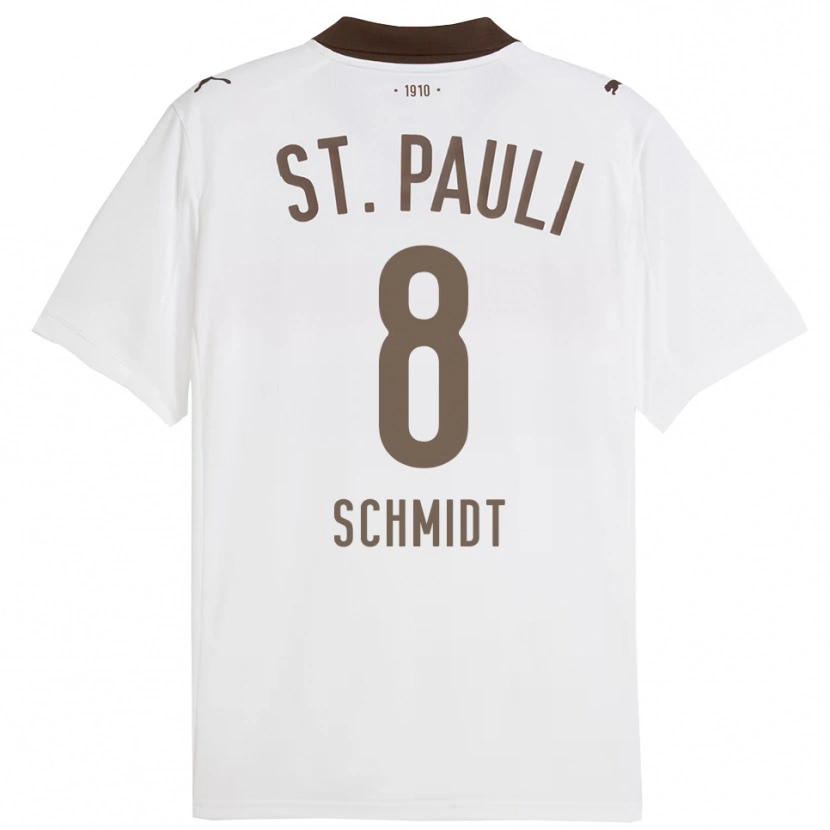 Danxen Pánské Nick Schmidt #8 Bílá Červená Daleko Hráčské Dresy 2025/26 Dres