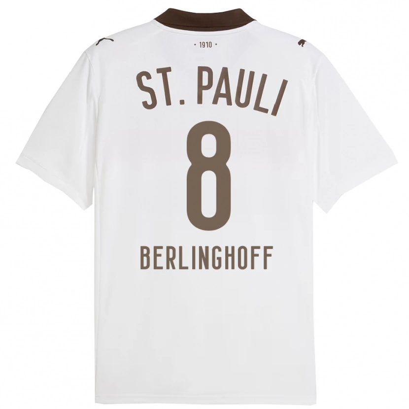 Danxen Pánské Marlene Berlinghoff #8 Bílá Červená Daleko Hráčské Dresy 2025/26 Dres