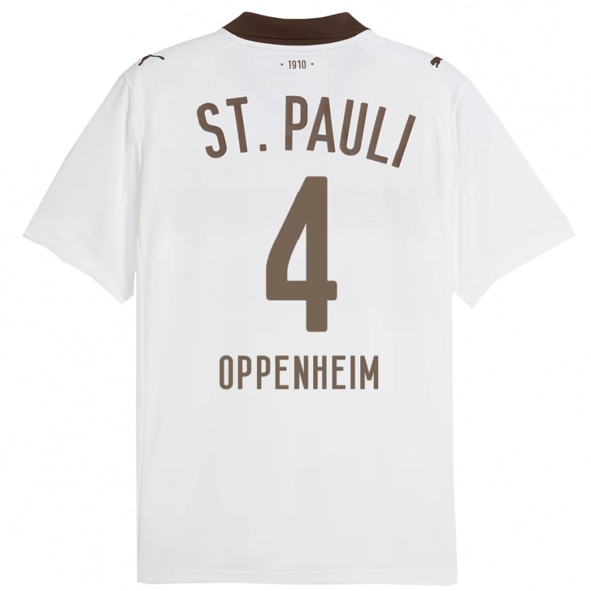 Danxen Pánské Merle Oppenheim #4 Bílá Červená Daleko Hráčské Dresy 2025/26 Dres