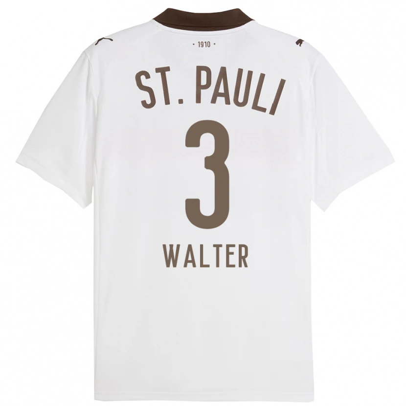 Danxen Pánské Maximilian Walter #3 Bílá Červená Daleko Hráčské Dresy 2025/26 Dres
