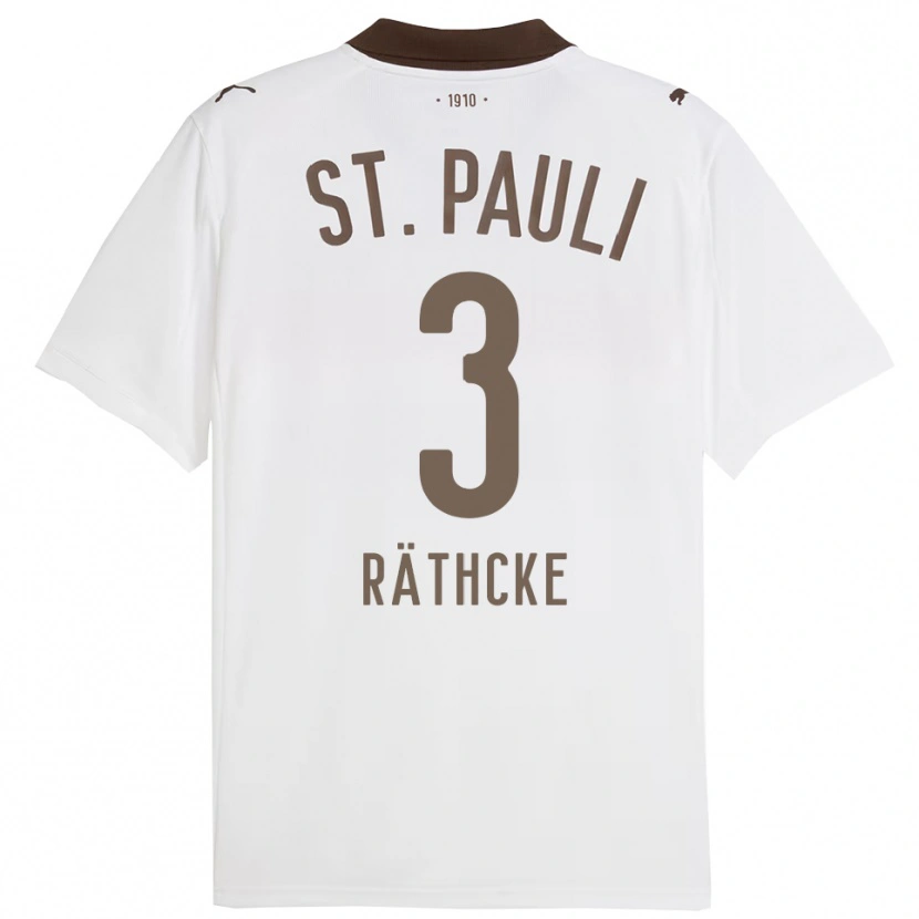Danxen Pánské Ole Räthcke #3 Bílá Červená Daleko Hráčské Dresy 2025/26 Dres