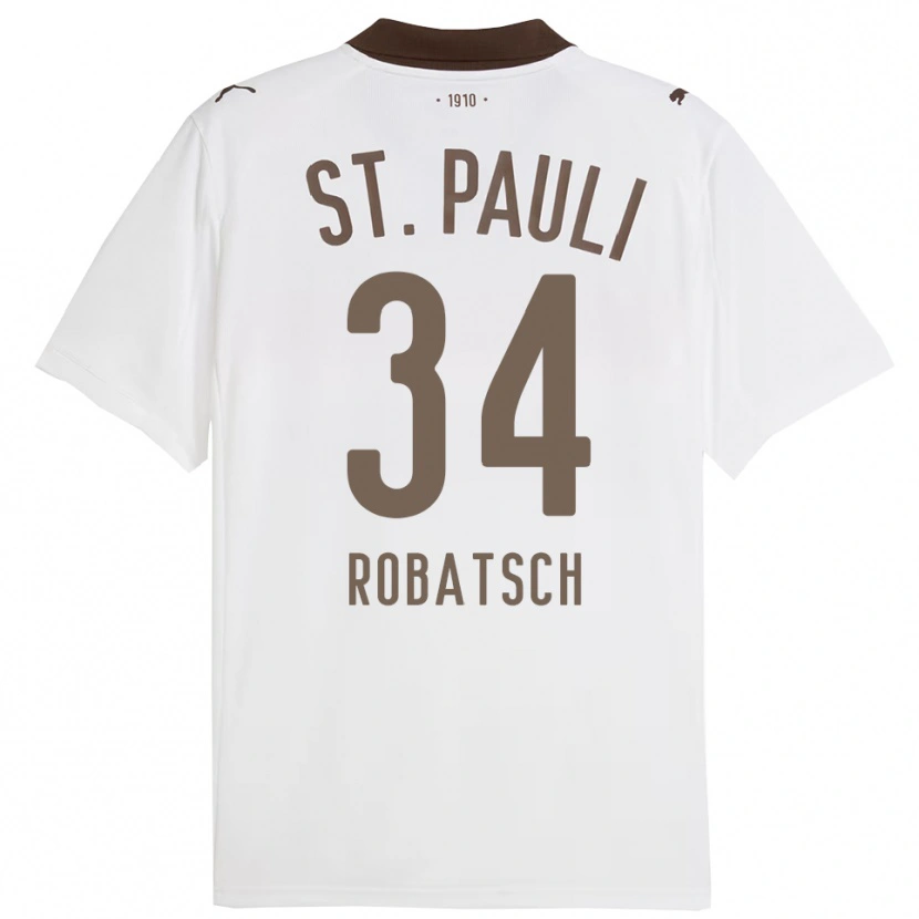 Danxen Pánské Jannik Robatsch #34 Bílá Červená Daleko Hráčské Dresy 2025/26 Dres