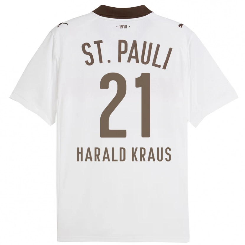 Danxen Pánské Stefan Harald Kraus #21 Bílá Červená Daleko Hráčské Dresy 2025/26 Dres