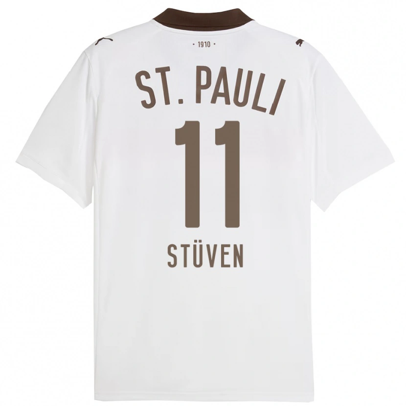 Danxen Pánské Max Stüven #11 Bílá Červená Daleko Hráčské Dresy 2025/26 Dres