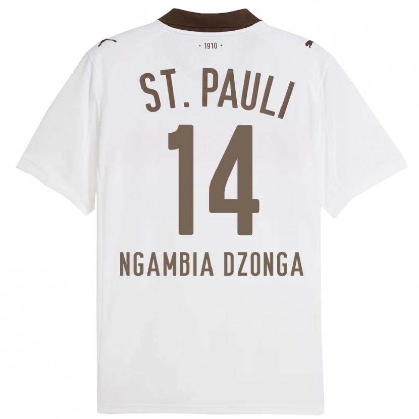 Danxen Pánské Sisco Ngambia Dzonga #14 Bílá Červená Daleko Hráčské Dresy 2025/26 Dres