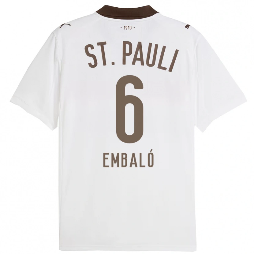 Danxen Pánské Diego Embaló #6 Bílá Červená Daleko Hráčské Dresy 2025/26 Dres