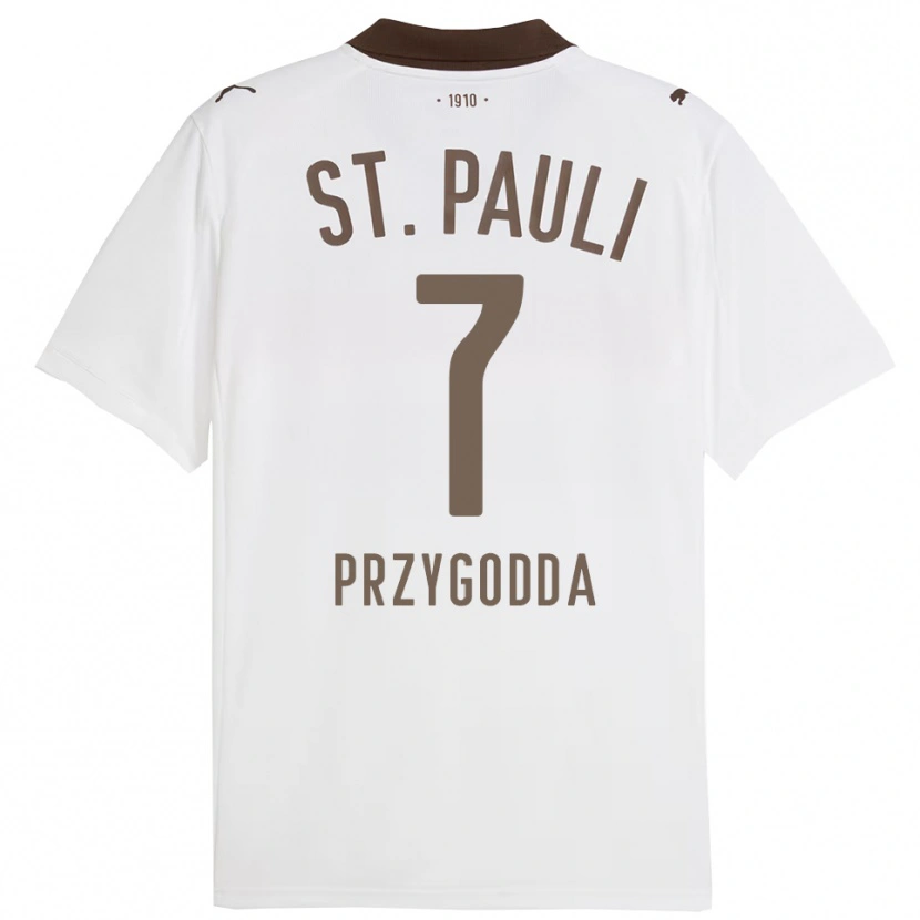 Danxen Pánské Claudio Fabrizio Gonzalez Przygodda #7 Bílá Červená Daleko Hráčské Dresy 2025/26 Dres