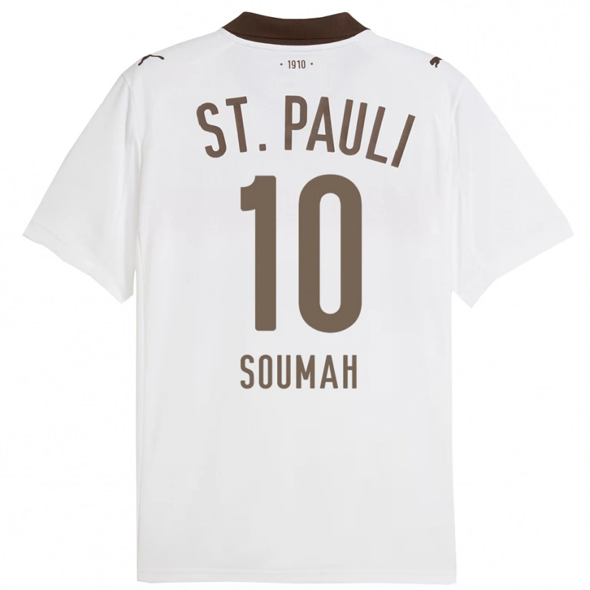 Danxen Pánské Bouba Soumah #10 Bílá Červená Daleko Hráčské Dresy 2025/26 Dres