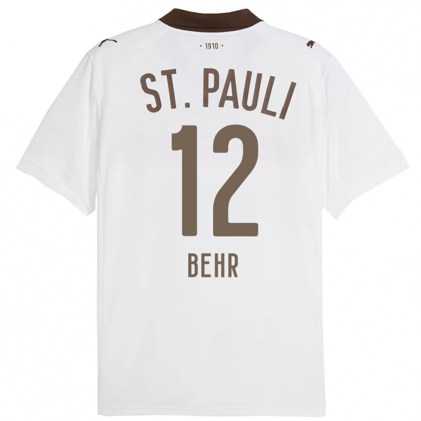 Danxen Pánské Juri Behr #12 Bílá Červená Daleko Hráčské Dresy 2025/26 Dres