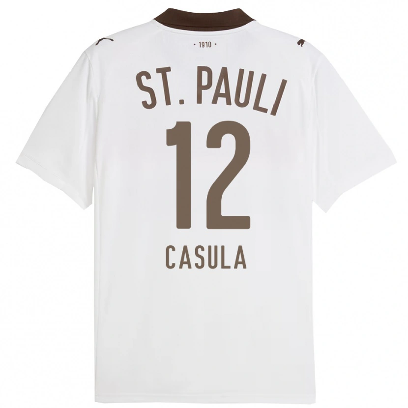 Danxen Pánské David Casula #12 Bílá Červená Daleko Hráčské Dresy 2025/26 Dres