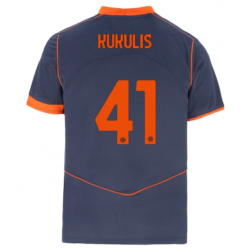 Danxen Pánské Roberts Kukulis #41 Šedá Oranžová Třetí Hráčské Dresy 2025/26 Dres